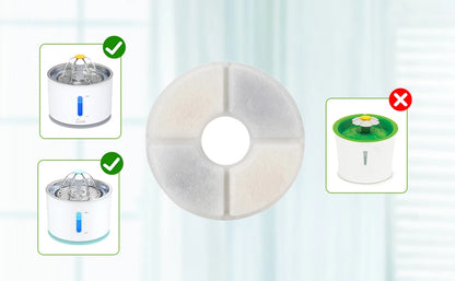 Filtres pour Fontaine à Eau Chat — Lot de 12 Filtres + 12 Éponges | PawNest