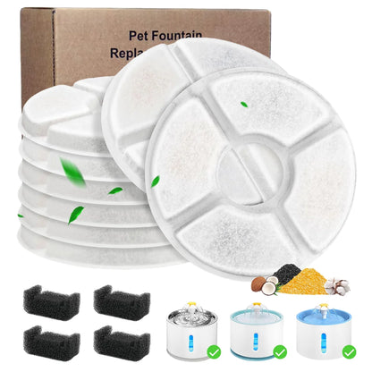 Filtres pour Fontaine à Eau Chat — Lot de 12 Filtres + 12 Éponges | PawNest