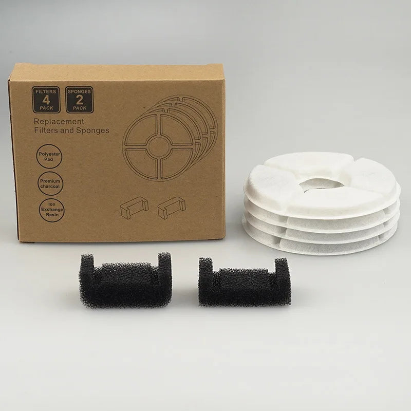 Filtres pour Fontaine à Eau Chat — Lot de 12 Filtres + 12 Éponges | PawNest
