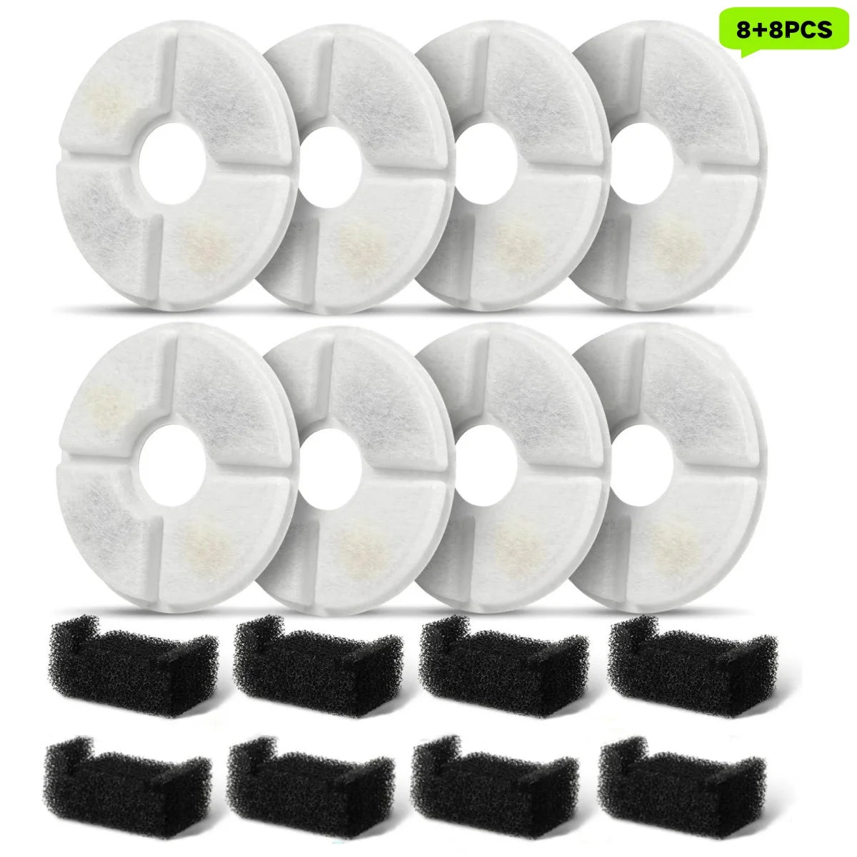 Filtres pour Fontaine à Eau Chat — Lot de 12 Filtres + 12 Éponges | PawNest