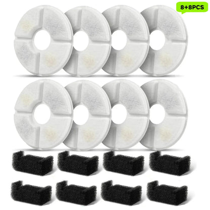 Filtres pour Fontaine à Eau Chat — Lot de 12 Filtres + 12 Éponges | PawNest
